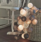 String Lights Handwoven Cotton Warm LED USB & Battery