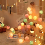 String Lights Handwoven Cotton Warm LED USB & Battery