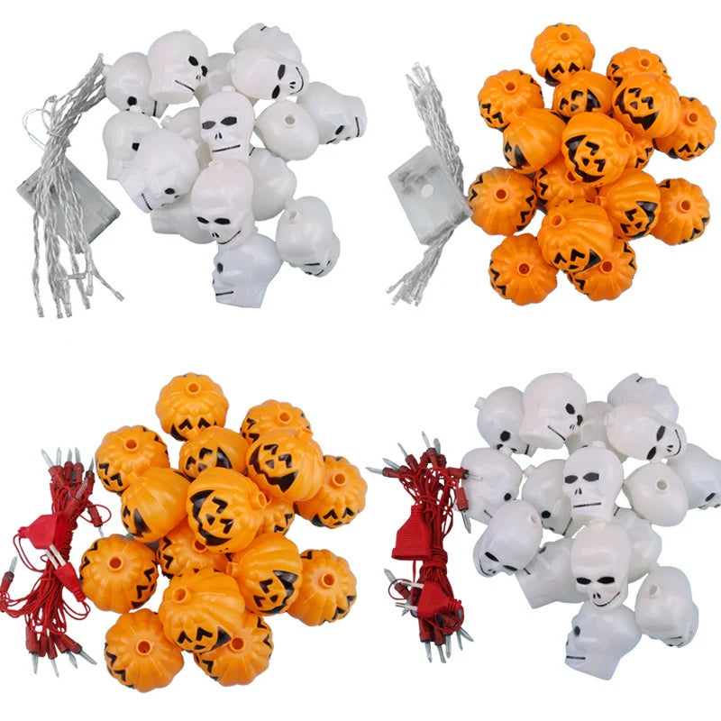 String Lights Jack-O-Lantern Battery-Powered Indoor & Outdoor