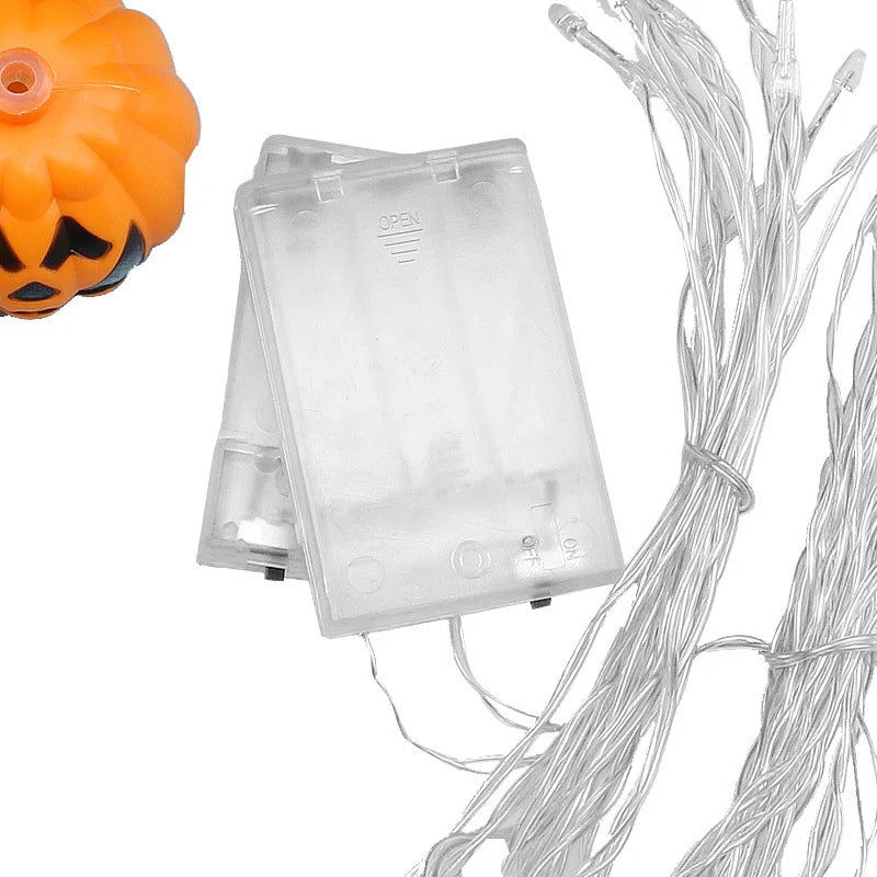 String Lights Jack-O-Lantern Battery-Powered Indoor & Outdoor