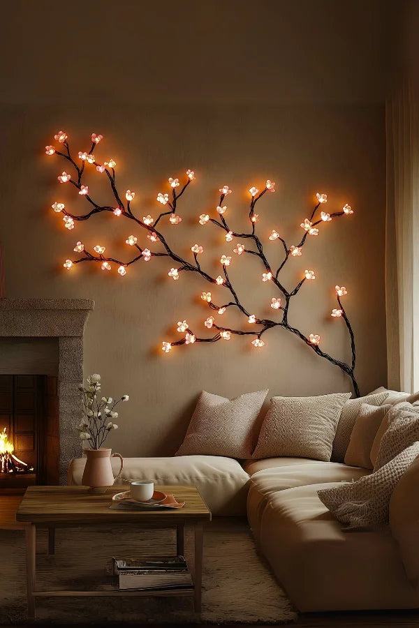 String Lights LED Floral Vine Low-Heat Warm Glow