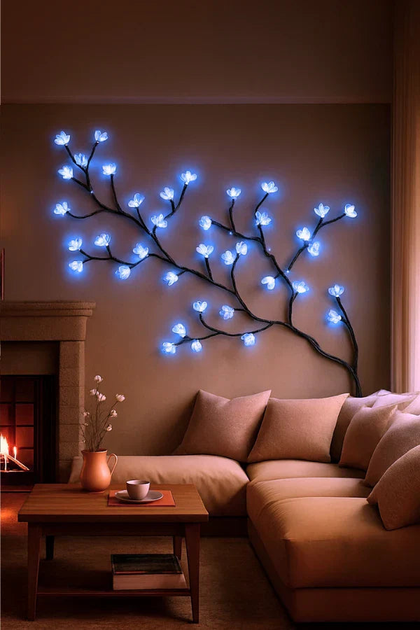 String Lights LED Floral Vine Low-Heat Warm Glow
