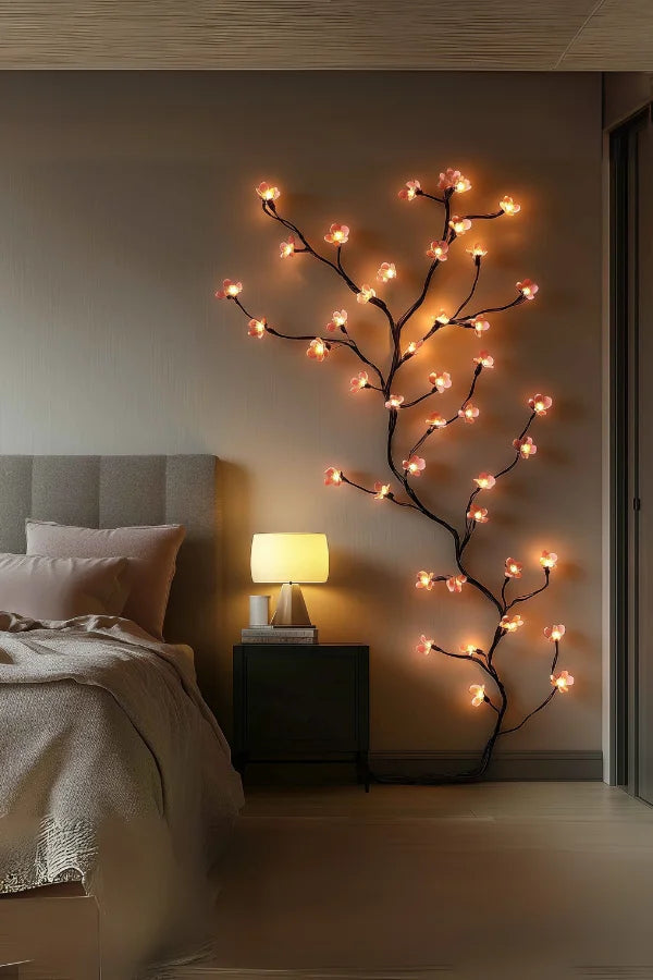 String Lights LED Floral Vine Low-Heat Warm Glow