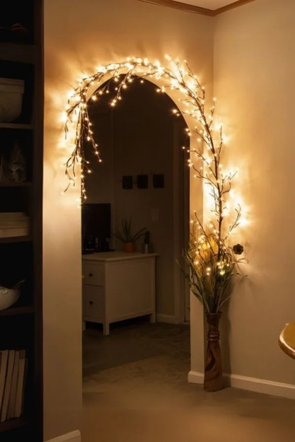 String Lights LED Floral Vine Low-Heat Warm Glow