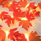 String Lights Maple Leaf Warm Amber USB Or Battery