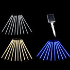 String Lights Solar 360 Degree Meteor Shower Weather-Resistant