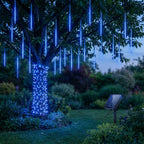 String Lights Solar 360 Degree Meteor Shower Weather-Resistant