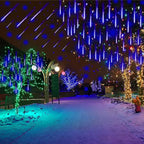 String Lights Solar 360 Degree Meteor Shower Weather-Resistant