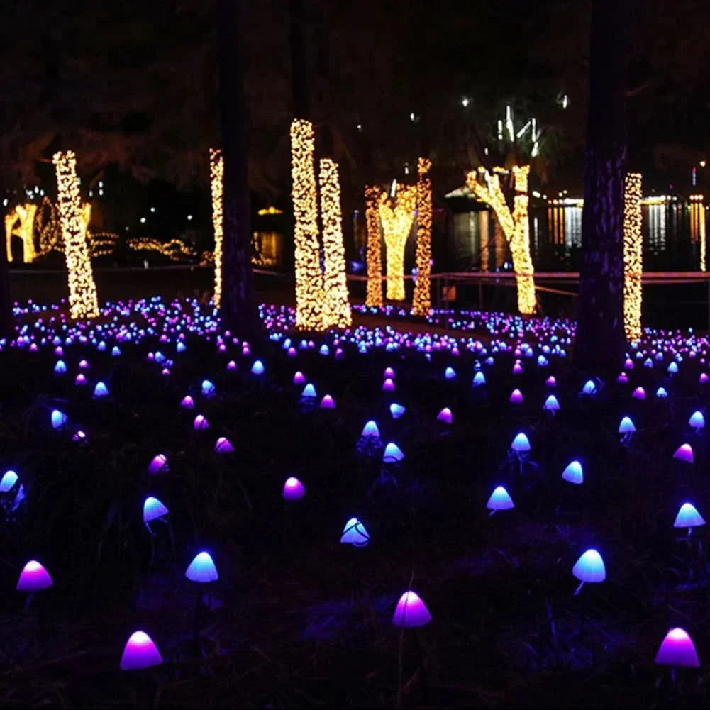 String Lights Solar Mushroom LED Waterproof