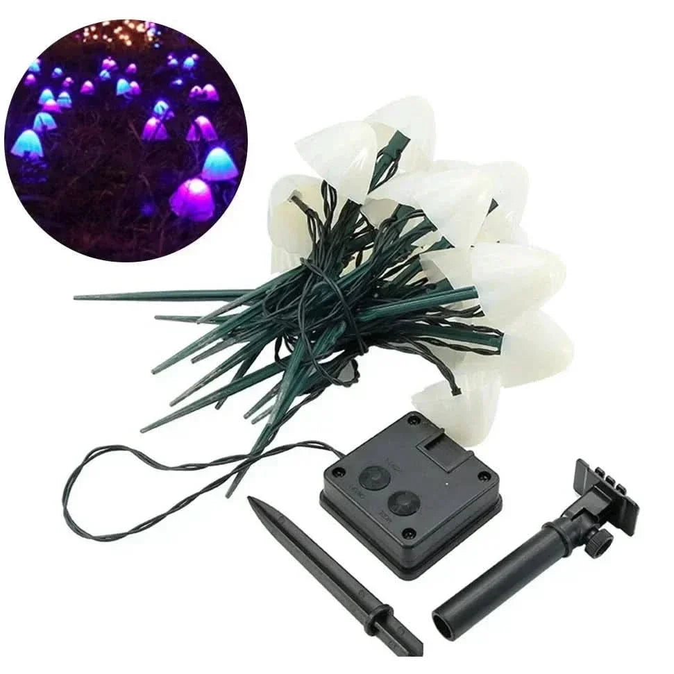 String Lights Solar Mushroom LED Waterproof