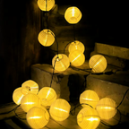 String Lights Solar-Powered Fabric Shade IP44