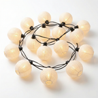 String Lights Solar-Powered Fabric Shade IP44