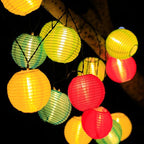String Lights Solar-Powered Fabric Shade IP44