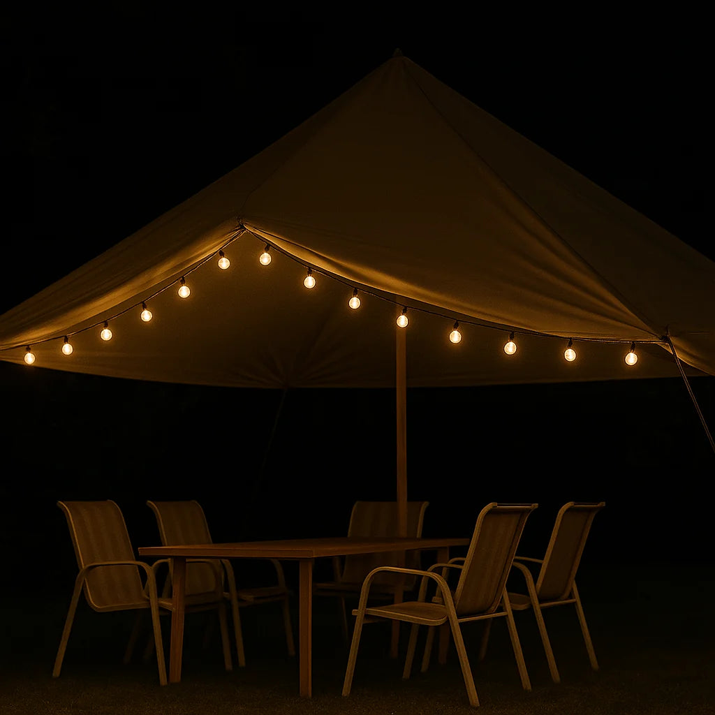 String Lights Solar Powered Warm White IP65