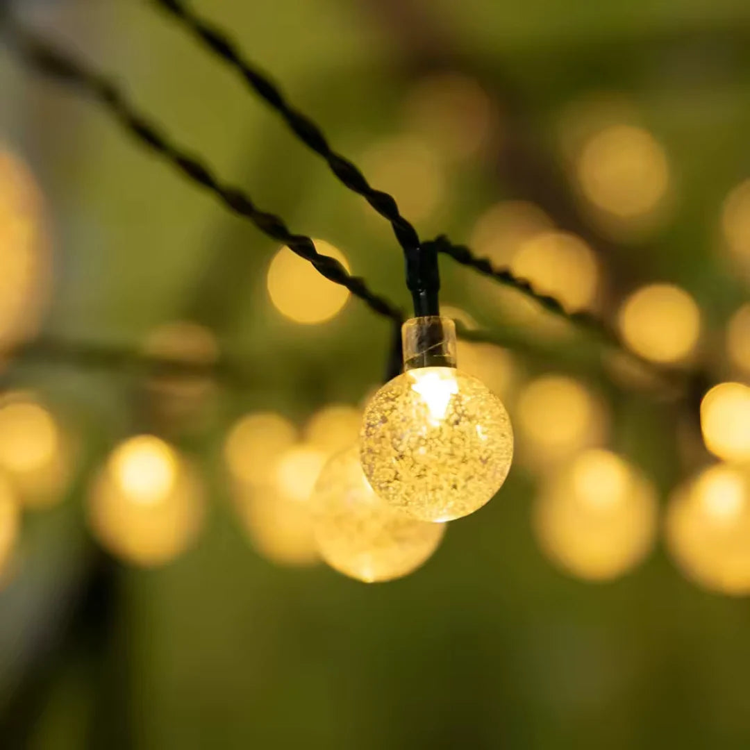 String Lights Solar Powered Warm White IP65