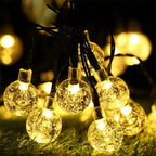 String Lights Solar Powered Warm White IP65