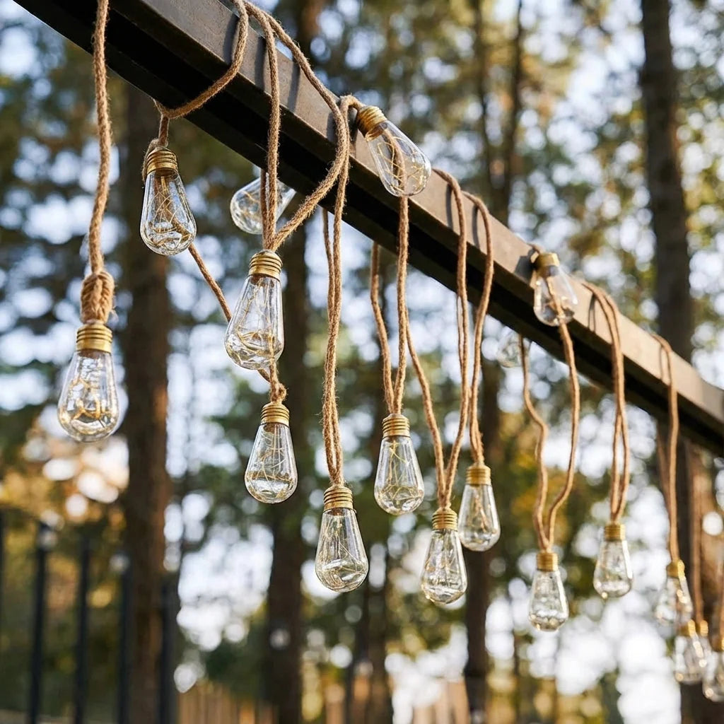 String Lights Solar Retro Filament IP65 Waterproof