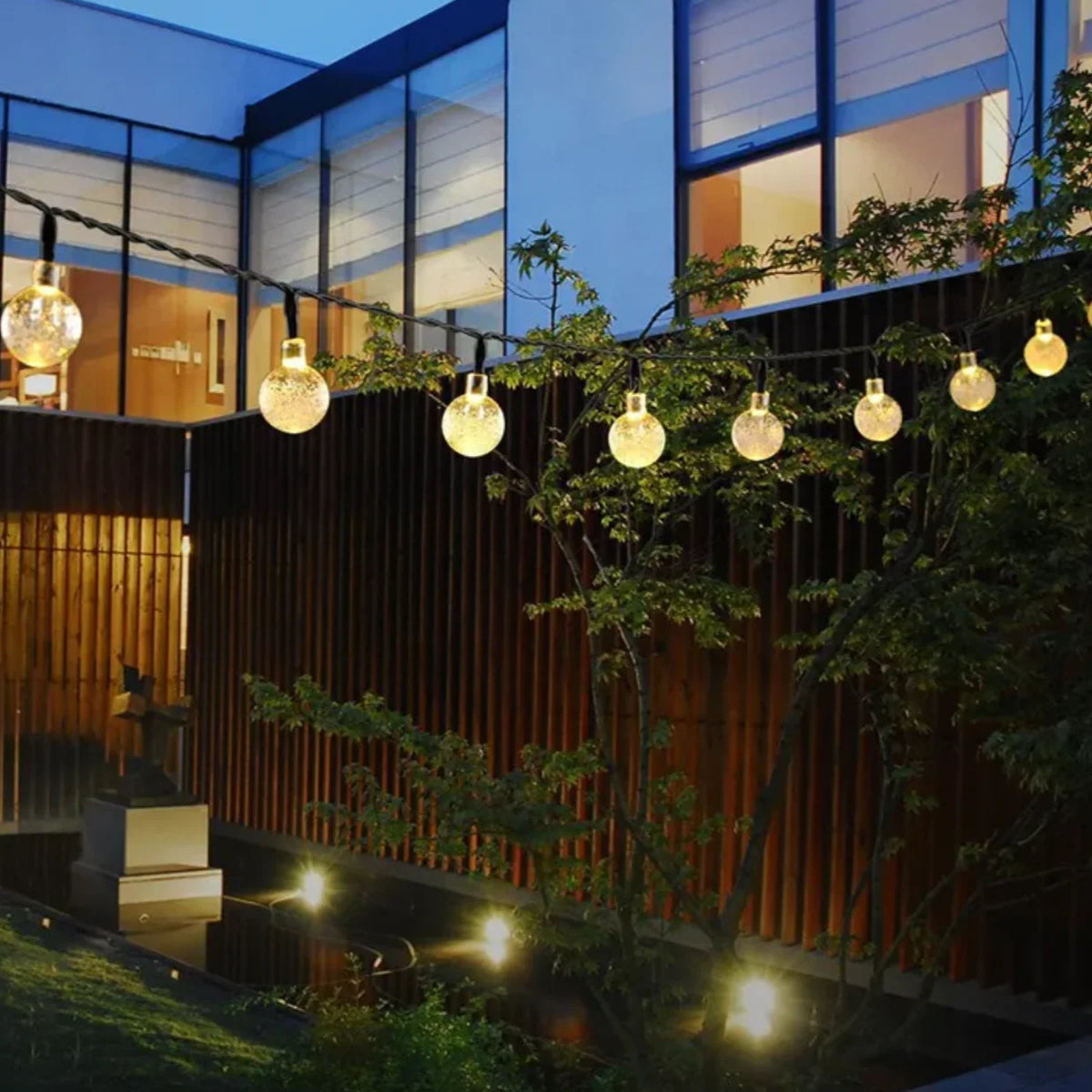 String Lights Solar Twinkle 10m Waterproof