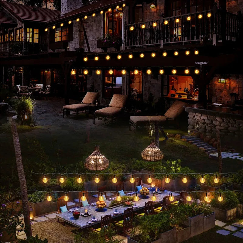 String Lights Solar Twinkle 10m Waterproof