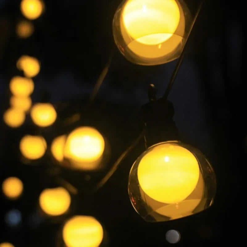 String Lights Solar & USB Remote Control 8 Modes