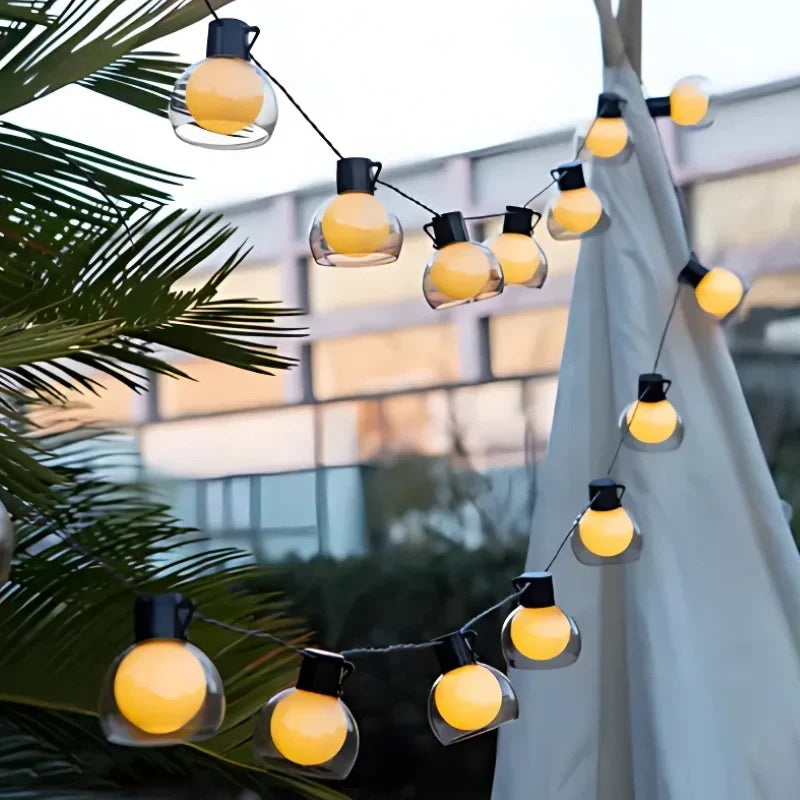 String Lights Solar & USB Remote Control 8 Modes