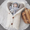 Stroller Blanket Swedish Fleece-Lined Knitted Linen