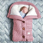 Stroller Blanket Swedish Fleece-Lined Knitted Linen