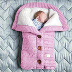 Stroller Blanket Swedish Fleece-Lined Knitted Linen