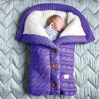 Stroller Blanket Swedish Fleece-Lined Knitted Linen