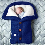 Stroller Blanket Swedish Fleece-Lined Knitted Linen