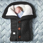 Stroller Blanket Swedish Fleece-Lined Knitted Linen