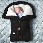 Stroller Blanket Swedish Fleece-Lined Knitted Linen