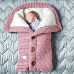 Stroller Blanket Swedish Fleece-Lined Knitted Linen