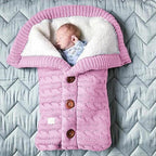 Stroller Blanket Swedish Fleece-Lined Knitted Linen