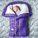 Stroller Blanket Swedish Fleece-Lined Knitted Linen