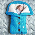 Stroller Blanket Swedish Fleece-Lined Knitted Linen