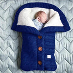Stroller Blanket Swedish Fleece-Lined Knitted Linen