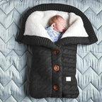 Stroller Blanket Swedish Fleece-Lined Knitted Linen