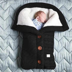Stroller Blanket Swedish Fleece-Lined Knitted Linen