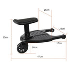 Stroller Board Textured Non-Slip 360 Degree Swivel
