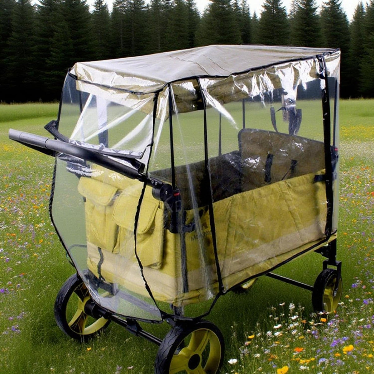 Stroller Rain Cover Double & Quad Waterproof Removable Screens