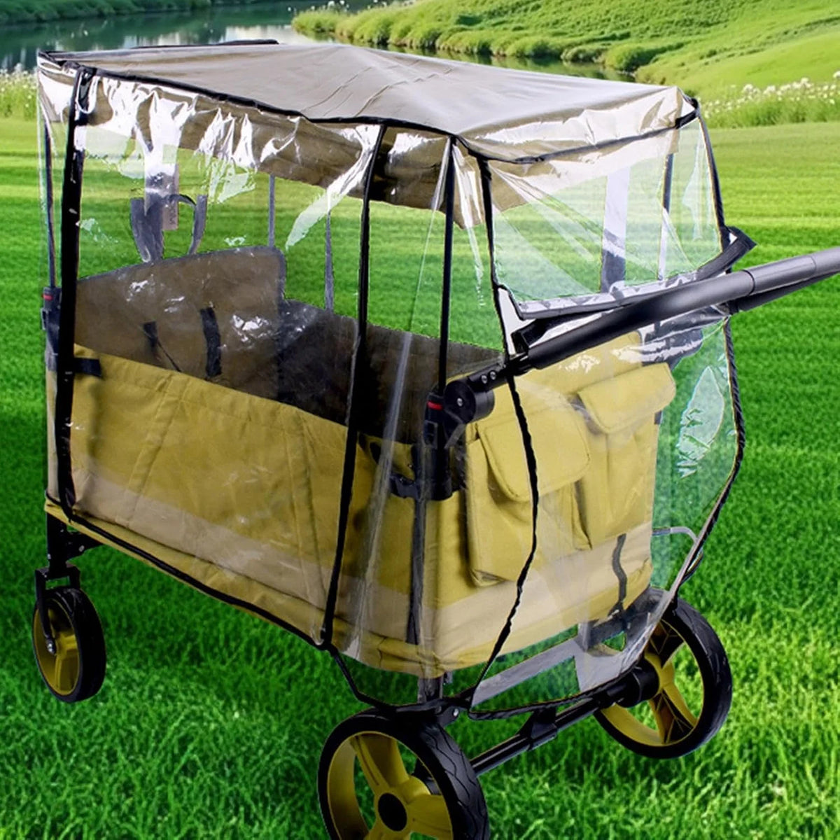 Stroller Rain Cover Double & Quad Waterproof Removable Screens