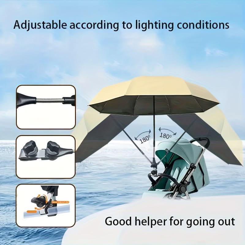 Stroller Sun Umbrella Flexible Arm UV-Resistant Clamp