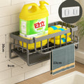 Strong Adhesive Rust-Proof Carbon Steel Wall-Mounted Sponge & Towel Rack (Open-Base)