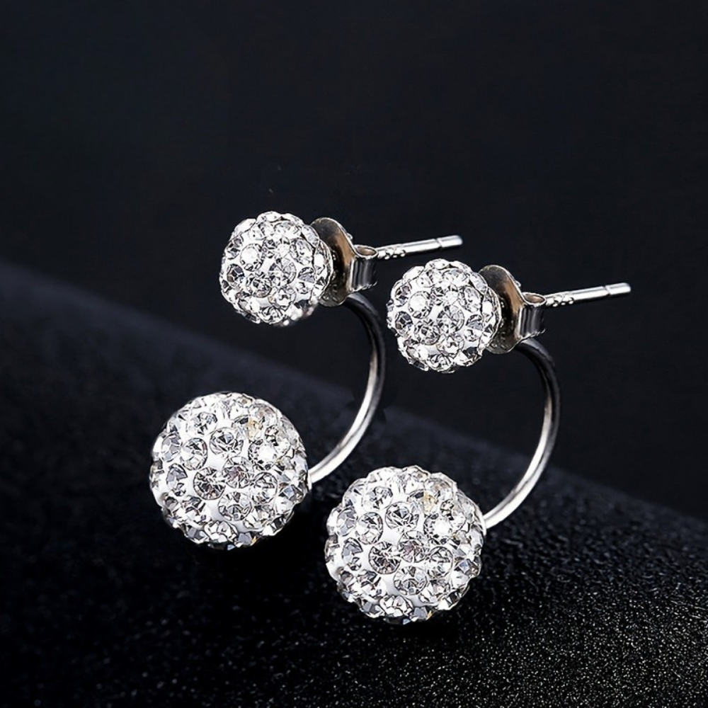 Stud Earrings 925 Sterling Silver Cubic Zirconia