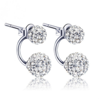 Stud Earrings 925 Sterling Silver Cubic Zirconia