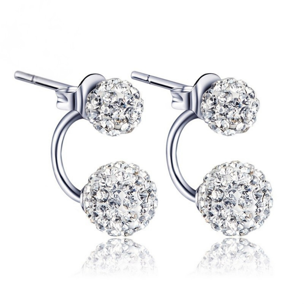 Stud Earrings 925 Sterling Silver Cubic Zirconia