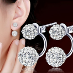 Stud Earrings 925 Sterling Silver Cubic Zirconia