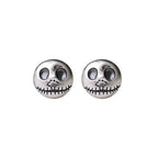 Stud Earrings Handcrafted Pumpkin Skull 925 Sterling Silver