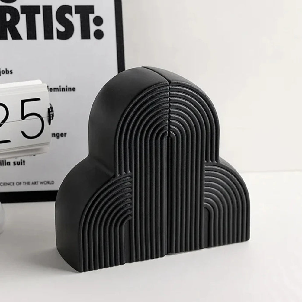 Sturdy Ceramic Cloud-Shaped Bookends (Set of 2)